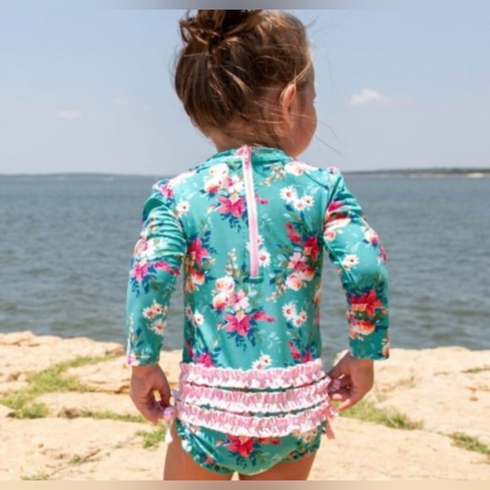 Fancy Me Floral One-Piece RashGuard 6-12 Months